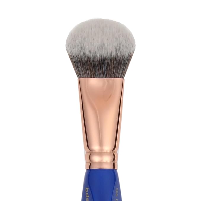 Bdellium Tools Professional Makeup Brush - Golden Triangle 969 Double-ended BDHD Phase II/Phase III - With All-Vegan Synthetic Fibers For Versatile Application and Blending (Blue 1pc)