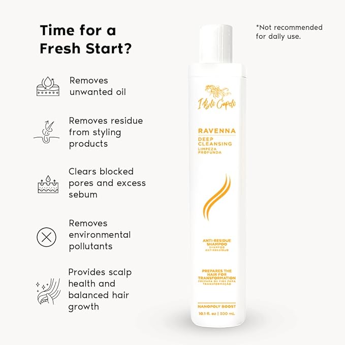 I Belli Capelli Ravenna B-tox Organic Smoothing Mask Repair Oil and Deep Cleansing Anti-Residue Shampoo ? Complete Hair Straightening System for All Hair Types