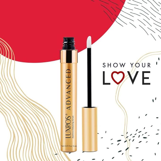 LUXROS Advanced Growth Serum for Full Thick Eyebrows - USA Made See Results in 4-8 Weeks (5 ml)
