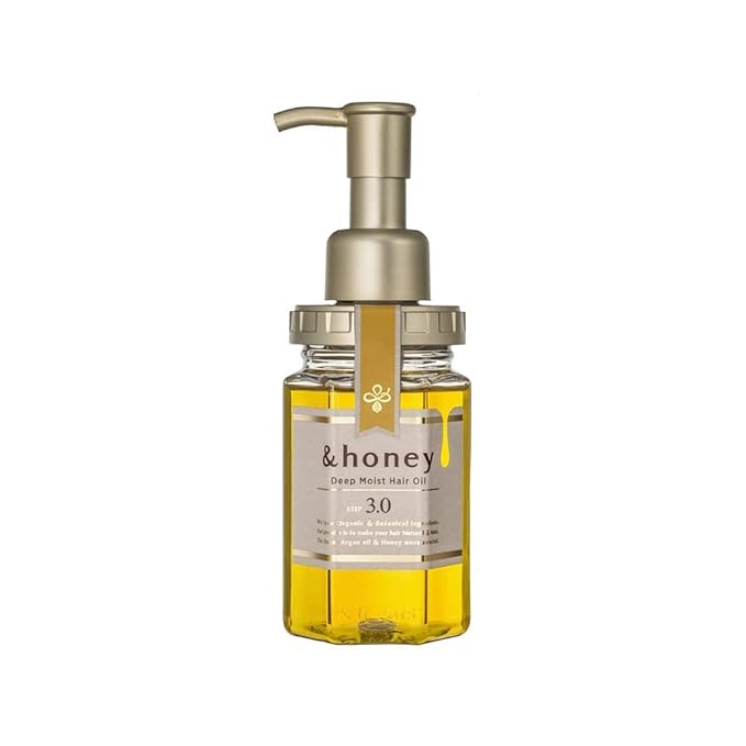 &amp honey Deep Moist Hair Oil 3.0 Natural Organic Hair and Scalp Care for Intense Cleansing and Hydration - Moisture-Enhancing Wash and Protection - Ideal for Straight Curly Frizzy Treated Color