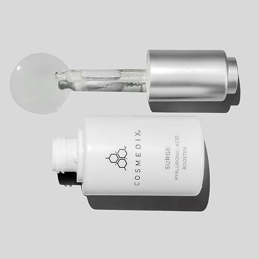 COSMEDIX Surge Hyaluronic Acid Booster for Face - Ultra Hydrating Face Serum with Vitamin C &amp Niacinamide Softens Brightens &amp Moisturizes Skin - Facial Skin Care Product for Fine Lines &amp