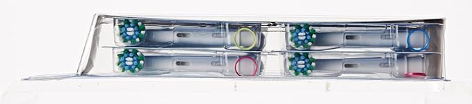 Oral-B Pro Cross Action Electric Toothbrush Head X-Shape and Angled Bristles for Deeper Plaque Removal Pack of 8 Toothbrush Heads White