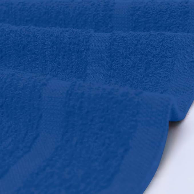 Avalon Towels Cotton Washcloths ? (Pack of 60) Size 12x12 Inches 100% Ring Spun Cotton Soft &amp Absorbent Face Towels Gym Towels Hotel and Spa Quality Reusable Fingertip Towels (Blue)