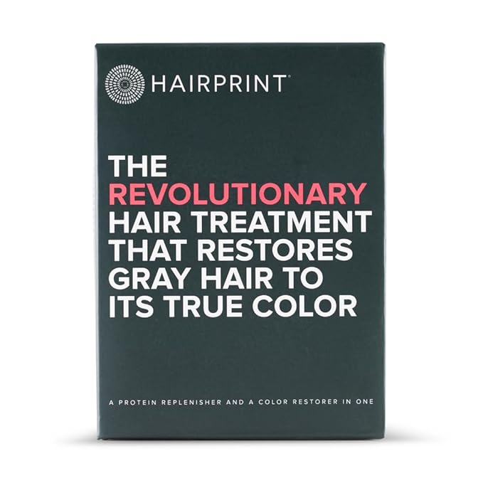 Hairprint True Color Restorer in Light Brown | Patented for Restoring Gray Hair | Replenishes Natural Pigment | Adds Body Strength &amp Texture | At-Home Treatment | Dye-Free &amp Non-Toxic