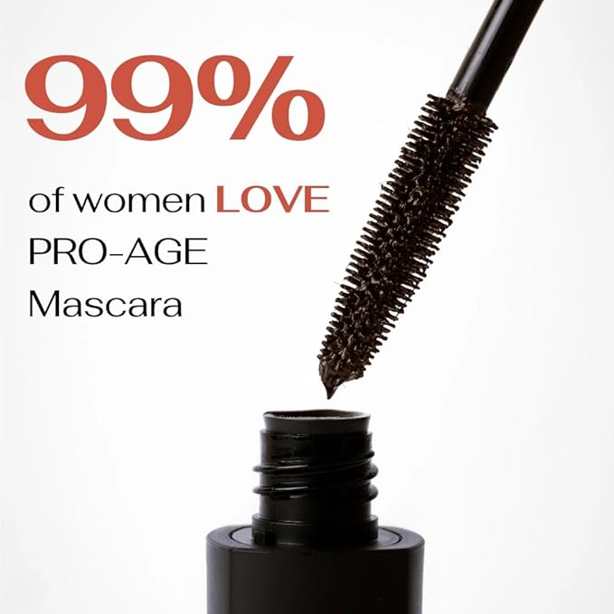 Cellmetics Mascara for Older Women 60 Plus Volumizing &amp Lengthening Tubing Mascara with Lash Growth Effect Hypoallergenic Smudge-Free and Gentle for Sensitive Eyes (Brown)