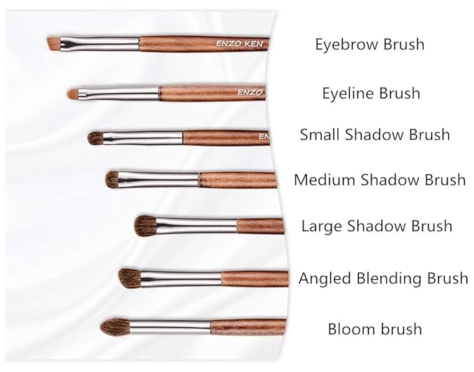 Natural Pony Hair Eye Shadow Brush Set Small Eyeshadow Brushes Set Eye Makeup Brushes Set Professional Small Nose Contour Brush Angled Eyeshadow Brush Eyeshadow Blending Brushes