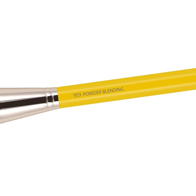 Bdellium Tools Professional Makeup Brush - Studio Series 959 Powder Blending - With Mix of Soft Synthetic &amp Natural Fibers For Blending Powder (Yellow 1pc)