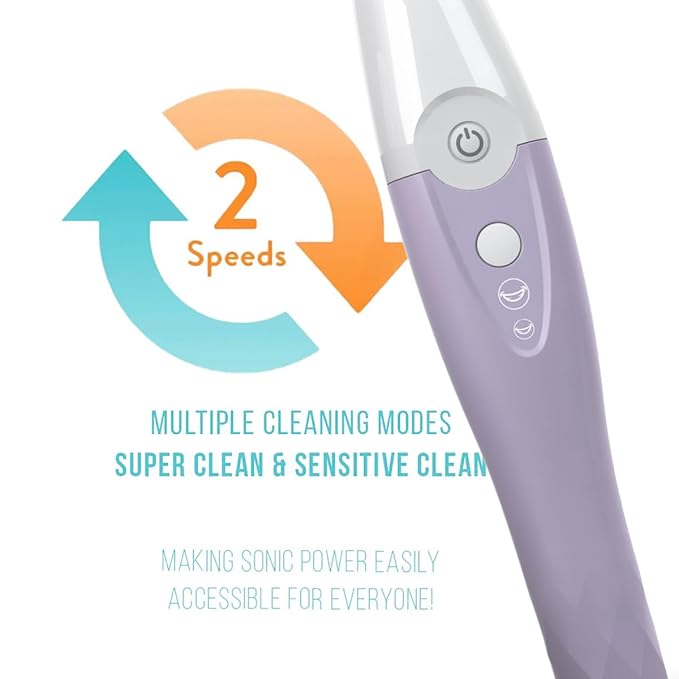 TAO Clean UV Sanitizing Sonic Toothbrush and Cleaning Station Electric Toothbrush Dual Speed Setting Lilac Bliss