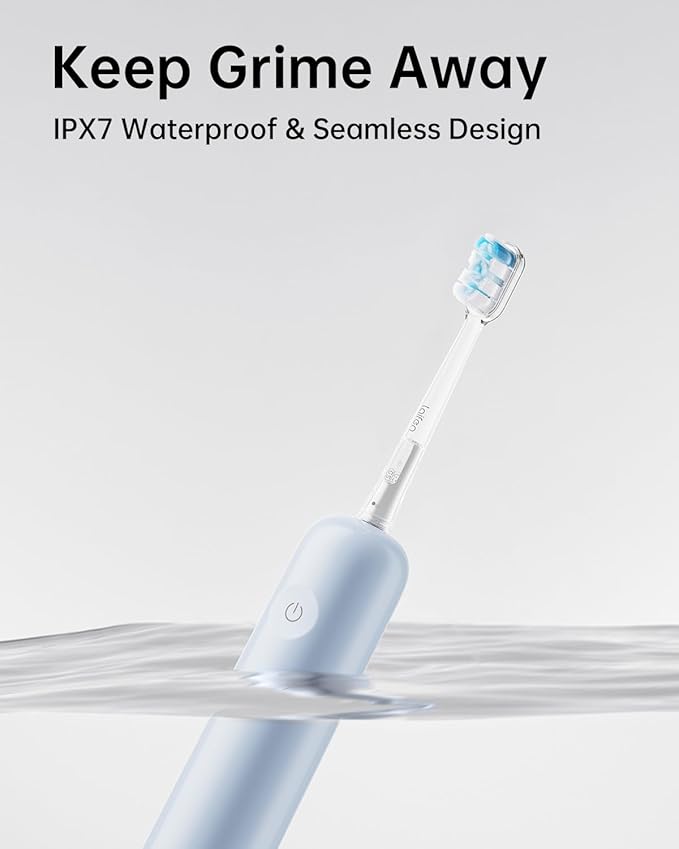 Laifen Wave Electric Toothbrush Oscillation &amp Vibration Sonic Electric Toothbrush for Adults with App 3 Brush Heads IPX7 Waterproof Magnetic Rechargeable Travel Powered Toothbrush ABS(Blue)
