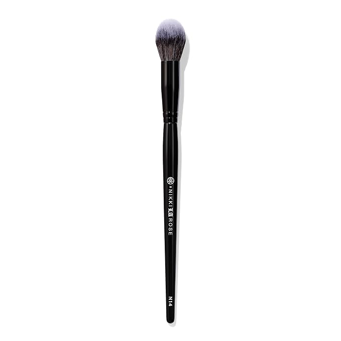BK BEAUTY - NIKKI LA ROSE N14 PETITE PRECISION CONCEALER BRUSH - Multi-Tasking Tapered Makeup Brush for Under-Eye Concealer Powder &amp Small Areas