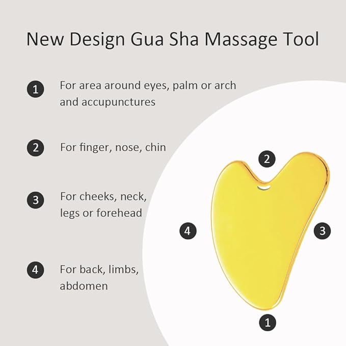 Yeamon Gua Sha Facial Tools and Face Roller Set Facial Massage Tool for Women?™s Skincare RoutineCooling Stainless Steel Face Sculpting Eyes Roller Guasha for Daily Use or Self-Care Gift for Women