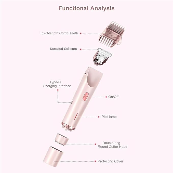 2-in-1 Body Shaver Female Electric ShaversWaterproof Wet &amp Dry Razor Women (P)