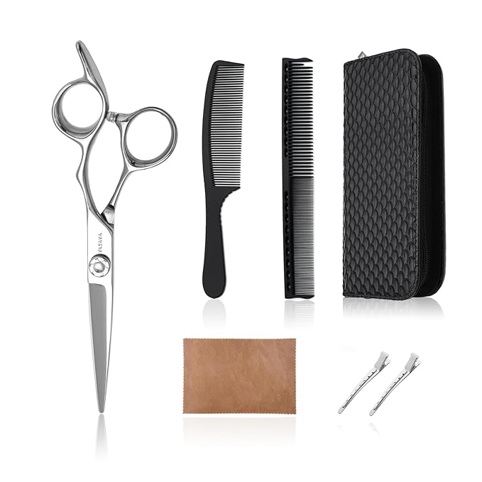 YASAKA 6 Inch Professional Hair Cutting Shears Set Professional Barber Scissors Kit for Hairdresser Hairstylist Extremely Sharp Haircutting Hairdressing Trimming Scissor Sets for Women