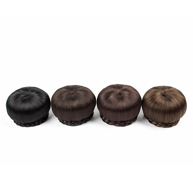 Hair Bun Pieces for Women 1 Pack Synthetic Bun Braided Ponytail Hair Extensions Women's Donut Curls Accessories for Women