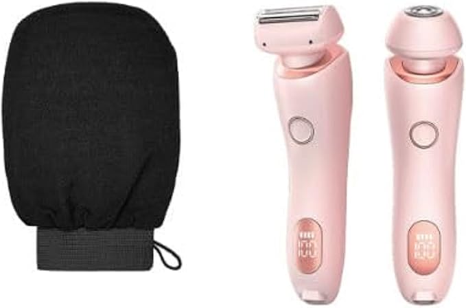 2-in-1 Bikini Trimmer &amp Electric Razor for Women ? IPX7 Waterproof Hypoallergenic Blades LED Display Cordless Wet/Dry Use ? Legs Underarms Bikini Line &amp Pubic Hair Trimmer