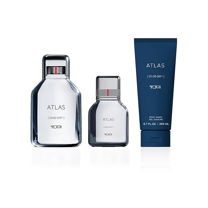 TUMI ATLAS [00:00 GMT] - Bold Cologne for Men with Citrus Fragrance Notes - 3.4 oz &amp 1.0 oz Eau de Parfum 6.7 oz Body Wash