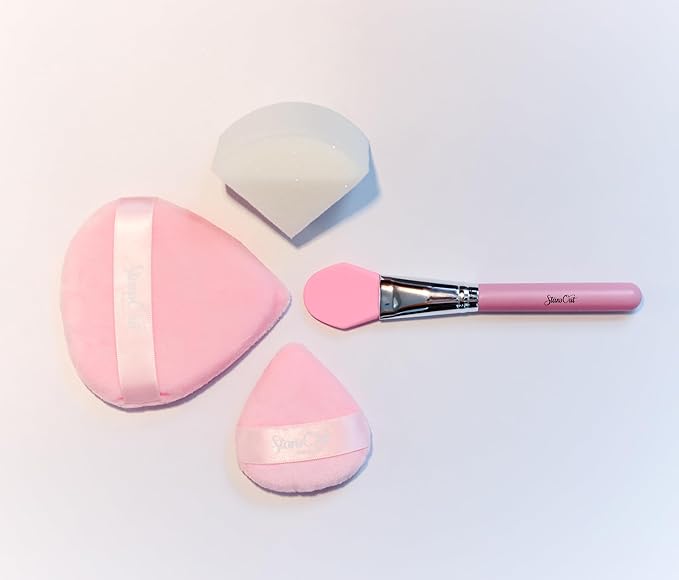 StansOut Ultimate Complexion Bundle: Liquid Foundation Brush Makeup Brushes for Liquid Cream Stick Foundation - Flat Round Blender Brushes - 101 Contoured 108 Straight - Long-Lasting