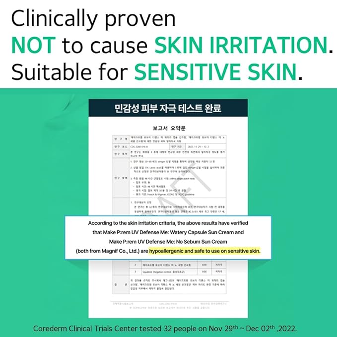 MAKE P:REM UV Defence me. No Sebum Sunscreen SPF 50+ PA++++ Reef-Safe Silky Texture with Poreless and Matte Finish UVA/UVB Protection Korean Sunscreen 1.69 fl. oz. (50ml)