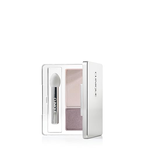 Clinique All About Shadow Duo Eye Shadow Makeup | Safe For Sensitive Eyes | Buildable + Long-Wearing Color | Smooth Easy Application | Buildable + Long-Wearing Color | Smooth Easy Application