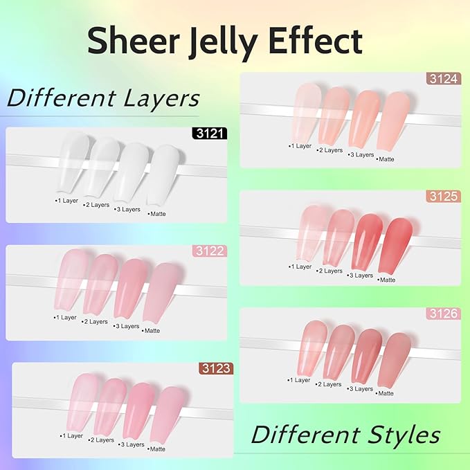 Lavender Violets 49 PCS Gel Nail Polish Set 45 Colors Cat Eye Reflective Glitter Gel Polish with Nail Primer Base Coat Glossy &amp Matte Top Coat Jelly Nude Red Brown Gifts for Women