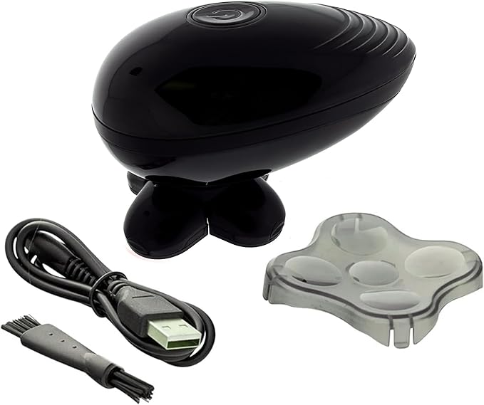 Pop Sonic 5-Head Electric Shaver Kit - Unisex (Black) Shaver for Face Head &amp Body - Smooth Waterproof USB Rechargeable Trimmer with 360-Degree Precision Cut Heads for Men &amp Women