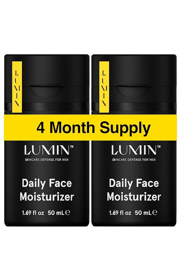 Lumin Daily Face Moisturizer for Men ? Lightweight Hydrating Cream with Niacinamide Men’s Face Lotion for Normal Combination &amp Sensitive Skin Korean Skincare Smooth &amp Nourishing 50ml 2 P