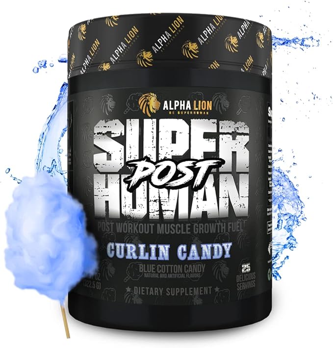 ALPHA LION Superhuman Post Post Workout Recovery Fast Acting Post Workout for Men &amp Women (25 Servings Curlin Candy)