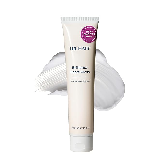 Truhair Brilliance Boost Gloss Shine &amp Repair Treatment | Deep Conditioning Hair Mask for Damaged Hair | Hair Gloss Treatment for Glossy Shine Radiance &amp Smooth Finish | Hydrating Hair Mask -