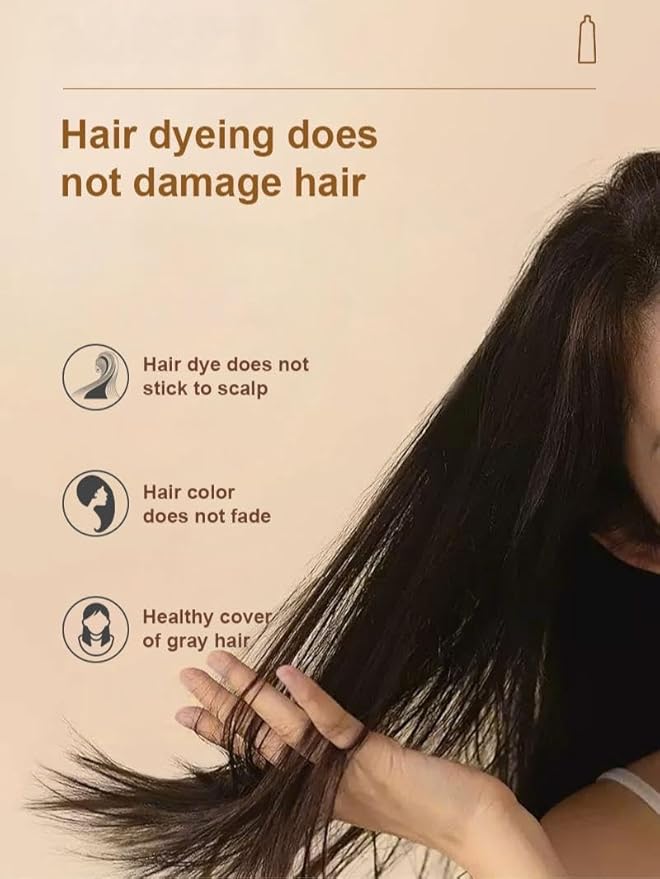 Hair Dye Shampoo 5 in 1 Hair Color Shampoo for Women &amp Men Instant Grey Coverage Herbal Natural Champu Para Canas Mujer y Hombre (Wine Red 500ml)