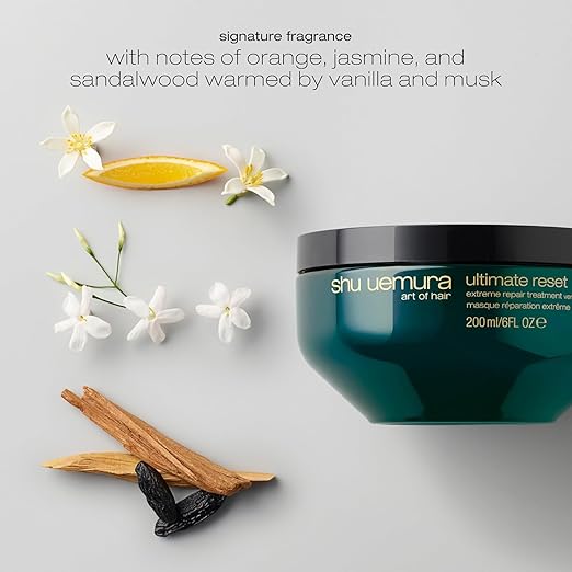 shu uemura art of hair ultimate reset extreme repair hair mask - formulated with japanese rice extract to reduce split ends and breakage deeply conditions and nourishes very damaged hair