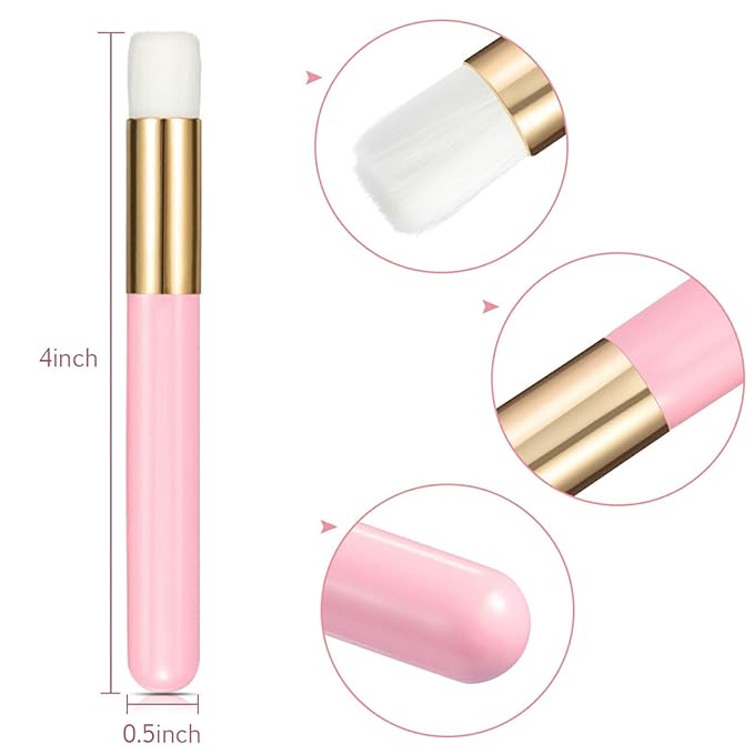 Patelai 60 Pieces Lash Shampoo Brushes with Container Eyelash Extension Cleansing Brush Nose Pore Cleaning Tool Peel off Blackhead Removing Tool Cosmetic Lash Cleanser Facial Cleansing(Pink)