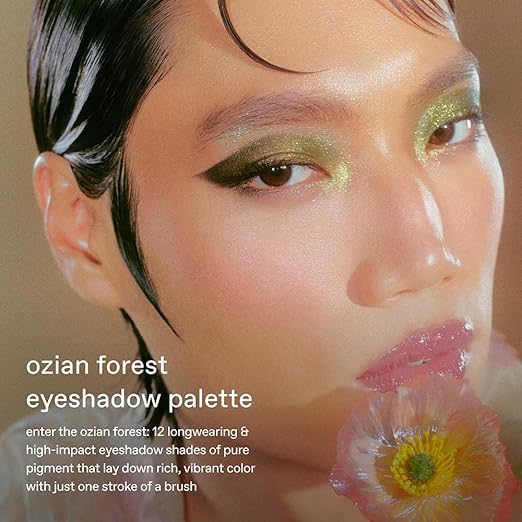 r.e.m. beauty by Ariana Grande Wicked: For Good | Ozian Forest Eyeshadow Palette | Highly Pigmented Blendable Eye Shadows | Mix of Matte Duo-Chrome Shimmer and Glitter Formulas | 12 Shades