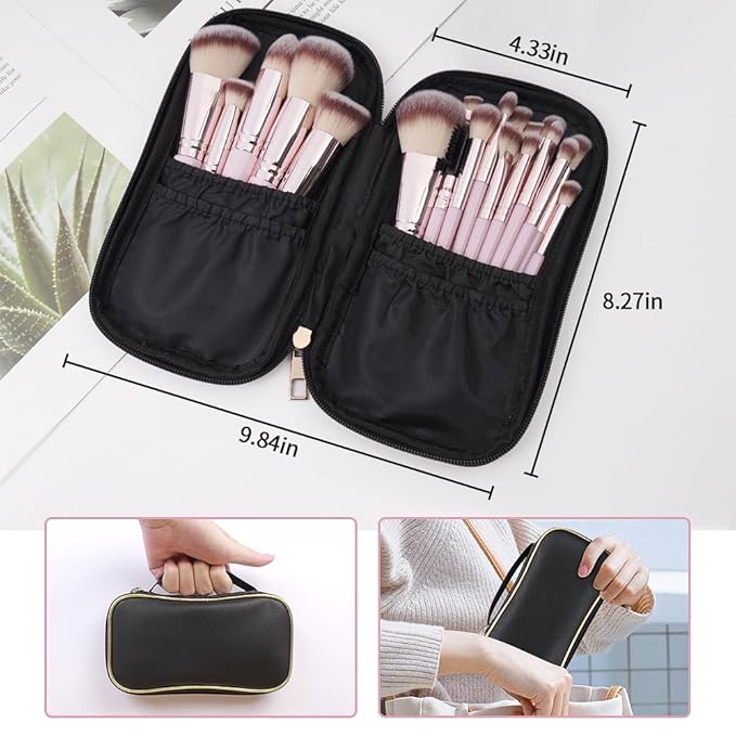 22 Pcs Makeup Brushes Set MAGEFY Professional Makeup Brushes Wooden Handle Cosmetics Brushes Foundation Concealer Powder Face Eye Make up Brushes Kit(Pinkgold)