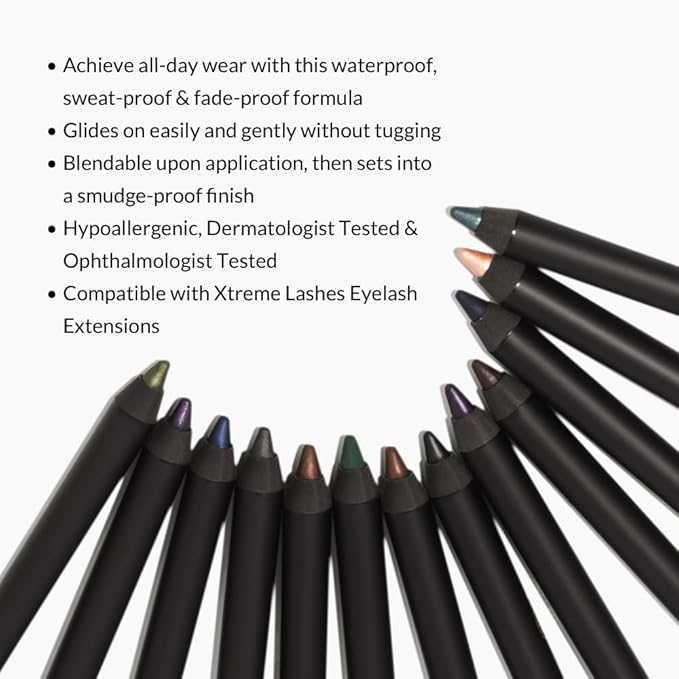 Xtreme Lashes GlideLiner Long Lasting Eye Pencil with Sharpener Black Cherry 0.04 Oz Waterproof Makeup Gel Formula Blendable Smudge Fade &amp Sweat Proof