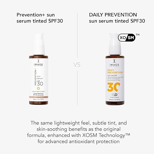 IMAGE Skincare DAILY PREVENTION Sheer Mineral Sun Serum SPF 30 Lightweight Tinted Broad Spectrum Sunscreen 1 Ounce