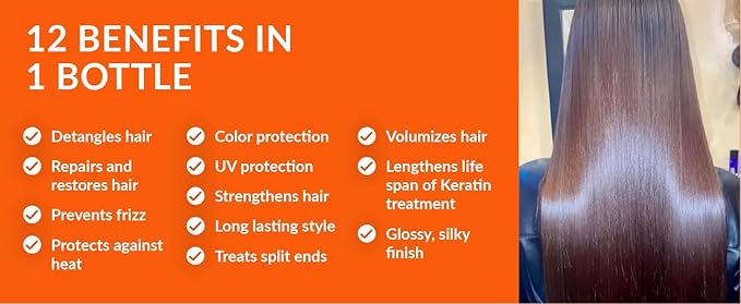 Kashmir Keratin The best leave in Conditioner THE ONE Leave In Conditioner 12 in 1 Hair Treatment for Damaged Hair Repair | Sulfate-Free Spray Conditioner | For all types of Hair 16 Fl.Oz.