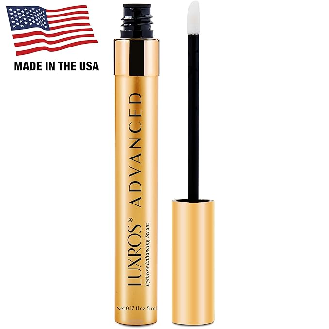LUXROS Advanced Growth Serum for Full Thick Eyebrows - USA Made See Results in 4-8 Weeks (5 ml)