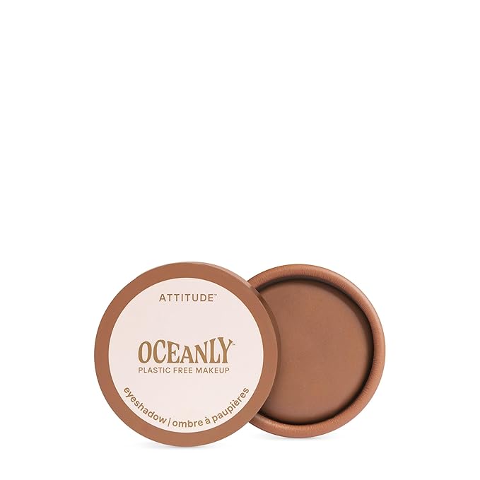 ATTITUDE Oceanly Eyeshadow EWG Verified Single Matte Cream Eyeshadow Plastic-Free Vegan Beauty and Makeup Brown Sugar 0.16 Fl Oz