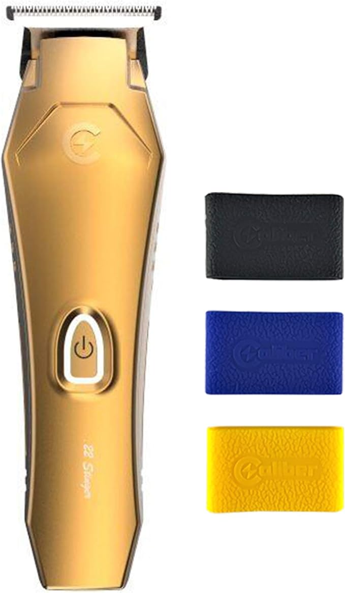 .22 Stinger Trimmer - Including 3 Color Lids &amp Non-Slip Grips - Professional Cordless Hair Clipper - Low Noise Trimmers - Zero Gap Cutting