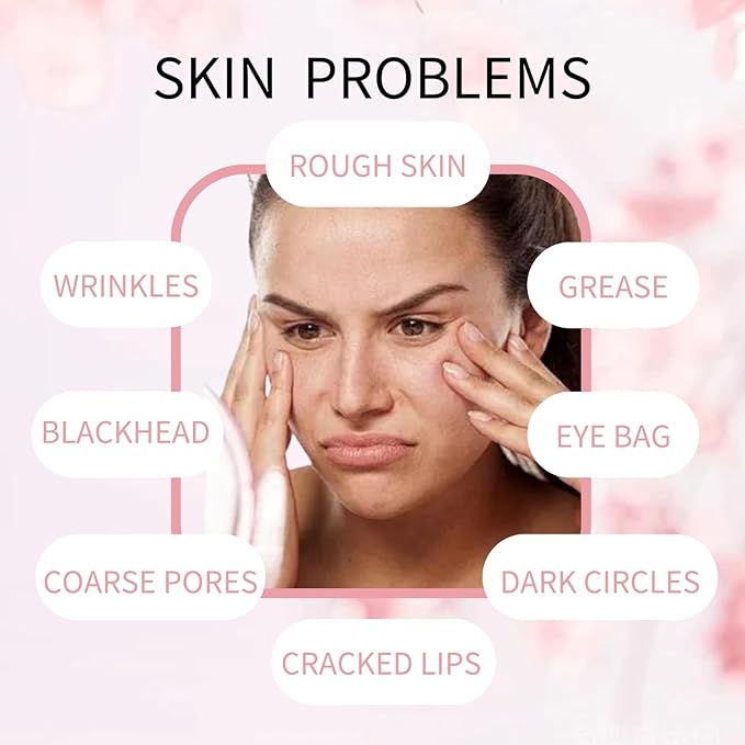 Japan Sakura Skin Care Set for Teen Girls - Evolvique Skin Care for Teens 10-12 - Skincare for Girls 10-12 - Skin Care Kit Gift Set for Women with CleanserSerumCream(One Size 8PCS Sakura Scent)