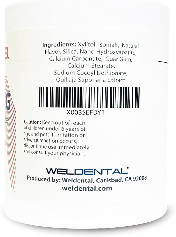 Chewtab Advanced Whitening Toothpaste Tablets with Nano-Hydroxyapatite 180 Count Refill (Watermelon)