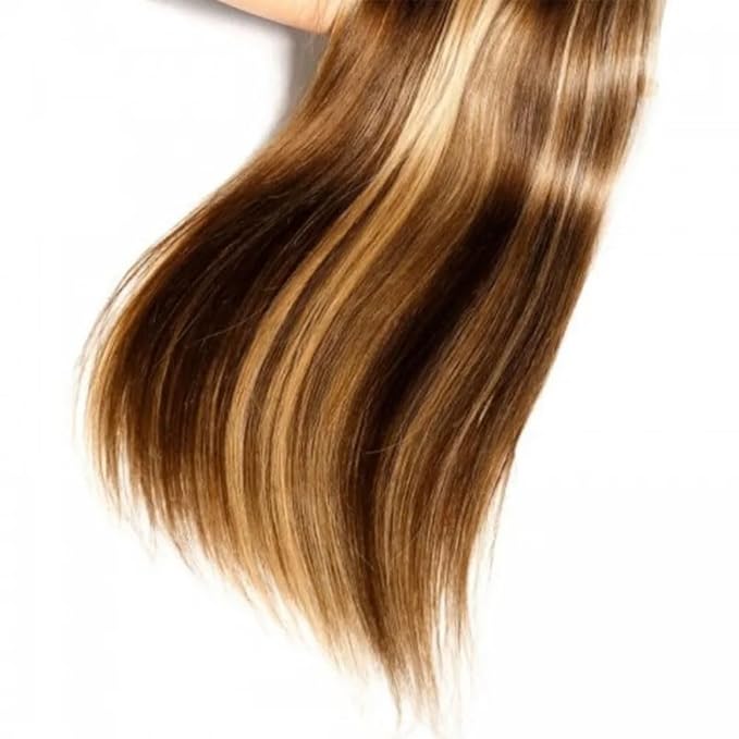 P427 Highlight Blonde Bundles Human Hair Brown Straight 3 Bundles 20 22 24 Inch Unprocessed Brazilian Virgin Remy Honey Blonde Straight Bundle Human Hair Extensions