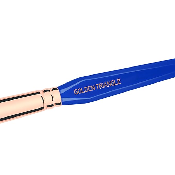 Bdellium Tools Professional Makeup Brush - Golden Triangle 944 Tapered Contour - With All Vegan and Soft Synthetic Fibers For Adding Dimension (Blue 1pc)