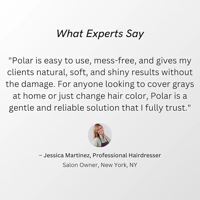 Polar Haircare - Purple Hair Dye Shampoo for Gray Hair for Women &amp Men - Natural Semi Permanent Vegan Hair Color Shampoo - Ammonia-Free Gray Hair Shampoo for Woman - 3-in-1 Gray Coverage 6.76 Fl O