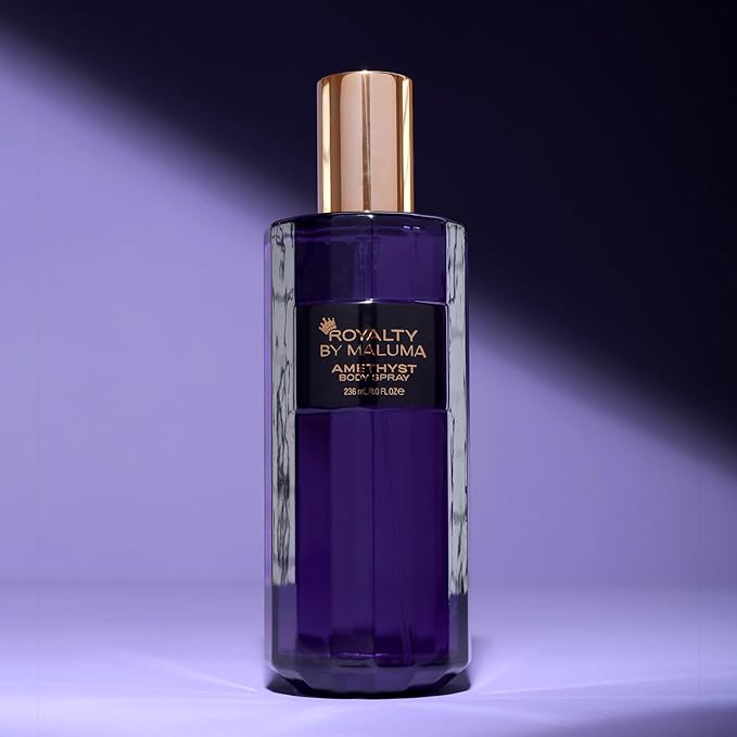 Amethyst Gift Set 2 pcs - Luxurious Body Spray for Women - Fruity Floral Chypre Scent - Top Notes of Bergamot and Black Currant - Long-Lasting Perfume for Women