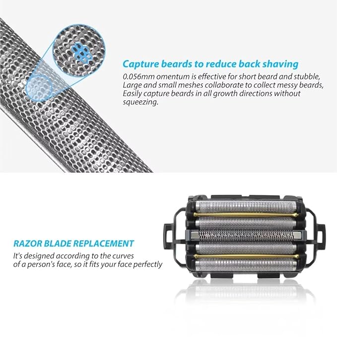 Latest Ver. ES9040 Replacement Spare Blade (Inner + Outer Set) Face Men's Shaver for P-anasonic ES-CLV7G ES-CLV5U ES-CLV5G