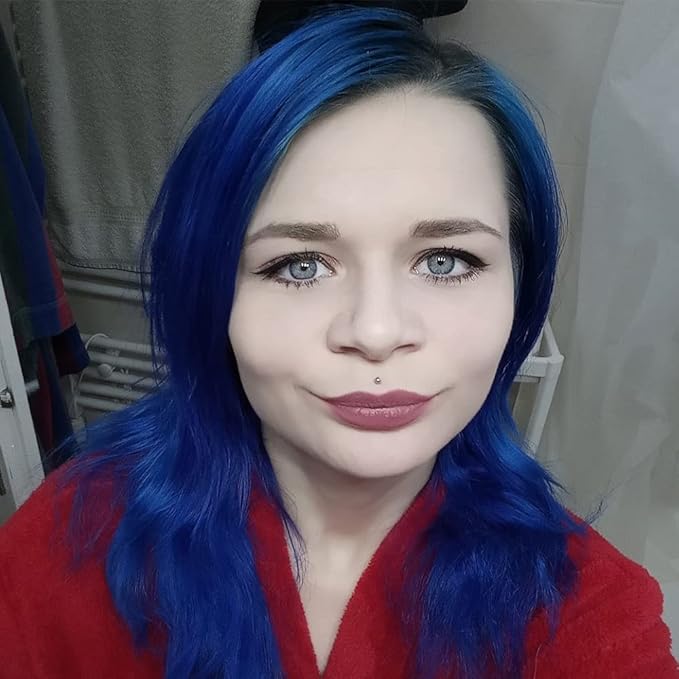 MANIC PANIC Classic After Midnight Semi Permanent Hair Color - Dark Blue Hair Dye for Women &amp Men That Lasts 4-6 Weeks - Vegan Ammonia &amp Cruelty-Free - Create &amp Mix Custom Shades (4oz / 2