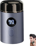 Hipinference Shavers Mini Portable Electric Shaver Turbo Blades Ipx7 Waterproof Trimmer Led Display USB Fast Charging Shaver Wet Dry Painless Shaving for Face and Body (Blue)