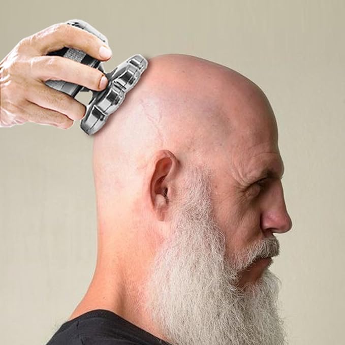 9D Electric Head Shaver 5 in 1 Men Grooming Kit IPX 7 Waterproof Cordless Rechargeable Electric Razor for Bald Men