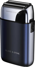 Blade &amp Stone PS501 Foil Shaver for Men ? Dual Foil Cordless Shaver with Graphene-X Blades and 8000 RPM Digital Motor ? All-Metal Rechargeable Wet and Dry Razor ? Dark Night
